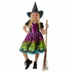 Costum de carnaval Vrajitoare Ombre L 7-8 ani / 128 cm