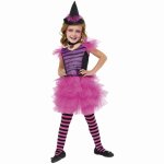 Costum de carnaval Vrajitoare eleganta roz M 5-7 ani / 132 cm