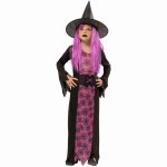 Costum de carnaval Vrajitoare paianjen roz XS 5-6 ani / 116 cm