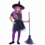 Costum de carnaval Vrajitoare sclipitoare L 8-10 ani / 147 cm