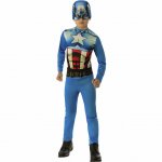 Costum de carnaval standard Captain America S 3-4 ani / 104 cm