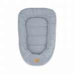 Cosulet pentru bebelusi Qmini Jeans Baby Nest 55x75 cm, husa din muselina dubla