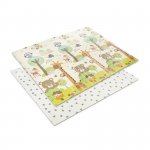 Covoras de joaca termic pentru copii Best Friends & Stars din spuma XPE, design cu doua fete, pliabil, 180x200 cm