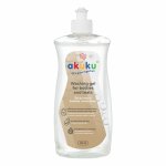 Detergent gel pentru biberoane,tetine si jucarii Akuku 500 ml,ph neutru,hipoalergenic,fara parfum,97% ingrediente naturale