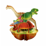 Felicitare 3D Pirouettes Santoro Dinozauri