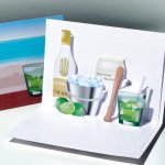 Felicitare 3D stil Origami Caipirinha