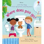 Carte pentru copii usborne cu clapete First Questions and Answers: Where Does Poo Go