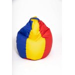 Fotoliu puf Bean bag tricolor cu husa interioara