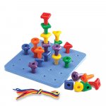 Set 36 de cuie gigant cu plansa Geo Pegs