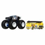 Hot Wheels Monster Truck si masinuta metalica Night Shifter