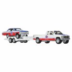 Hot Wheels Transportator Chevy Silverado 3500 88 cu masinuta Chevy Nova 63 scara 1:64
