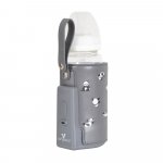 Incalzitor portabil pentru biberoane Cangaroo Caliente Grey cu baterie incorporata,afisaj LED, termostat, incarcare mufa tip C,material PU flexibil de inalta calitate
