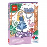 Joc creativ de pictura Magic Art Apli, 6 acuarele, 1 pensula