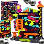 Joc de constructie pentru copii Toy Ball, tip circuit cu 6 bilute argintii, dimensiune 32 x 34 x 10 cm