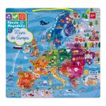 Joc magnetic cu Harta Europei Apli 45 piese