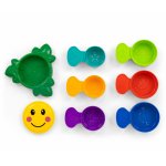 Jucarie de baie cu 6 cupe colorate Stacking Flower