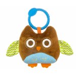 Jucarie din plus pentru agatat, cu clopotel Happy Owl Brown