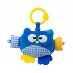 Jucarie din plus pentru agatat, fosnaie si vibreaza Cutie Owl Blue