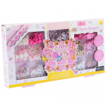 Kit creativ DIY coliere si bratari cu margele flower bouquet 500 piese perline ABC