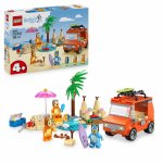 Lego Bluey calatoria familiei lui Bluey cu masina la plaja