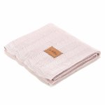 Paturica de bambus pentru copii 90x80 cm La Millou Light Pink