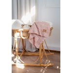 Paturica din lana merino pentru copii 85x85 cm La Millou Stoned Pink