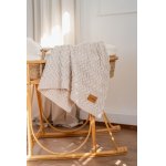 Paturica din lana merino pentru copii 85x85 cm La Millou Stoned Sand
