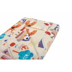 Lenjerie pentru patut 120x60 cm SomnArt Bufnite Mari din bumbac cu 3 piese