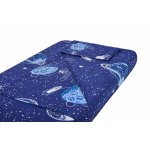 Lenjerie pentru patut 120x60 cm SomnArt Comete Cosmos din bumbac cu 3 piese