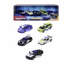 Set 5 masinute de politie metalice Majorette rescue world 7.5 cm