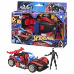 Set de joaca Marvel Spider Man Venom versus lansator auto si figurina Miles Morales