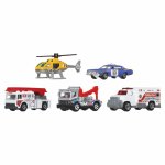 Set 5 masinute metalice Rescue scara 1:64 Matchbox
