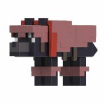 Figurina Minecraft craft a block tamed wolf 8 cm