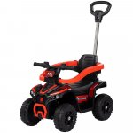 Masinuta de impins Chipolino ATV Red cu maner, efecte luminoase si sonore