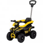 Masinuta de impins Chipolino ATV Yellow cu maner, efecte luminoase si sonore