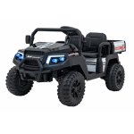 Masinuta electrica pentru copii Champion Black, motor 2 x 200W, baterie 24V/9Ah, cu telecomanda 2.4 GHz, 3 viteze, slow start, amortizoare, lumini led, panou audio integrat, portbagaj