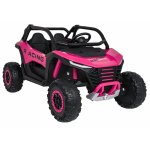 Masinuta electrica pentru copii Racing Road 2000 Pink, motor 4 x 120W, baterie 24V/7Ah, 3 viteze telecomanda 2.4 GHz, slow start, roti eva, dimensiune 147 x 86 x 77 cm