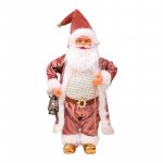 Mos craciun cu felinar, figurina decorativa, inaltime 60 cm
