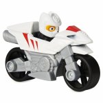 Macheta metalica Patrula Catelusilor Wild Cat cu motocicleta