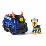 Vehicul si figurina Patrula Catelusilor Chase cu accesorii de craciun