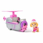 Vehicul si figurina Patrula Catelusilor Skye cu accesorii de craciun