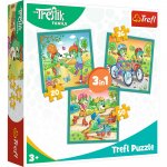 Puzzle Trefl 3 in 1 intalnirea familiei Trefelik