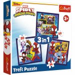 Puzzle Trefl 3 in 1 Marvel Spidey si prietenii lui extraordinari
