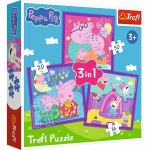 Puzzle Trefl 3 in 1 obiceiurile lui Peppa Pig