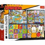 Puzzle Trefl Lui GGarfield nu ii place ziua de luni 4x250 piese