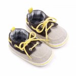 Pantofiori gri cu maro tip mocasini 6-9 luni marime 19