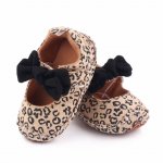 Pantofiori leopard cu fundita neagra 6-9 luni marime 19