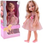 Papusica eleganta, fashionista cu piaptan si par blond, inaltime 36cm