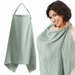 Patura de alaptare din muselina, Little Amy, 95x60 cm, Verde