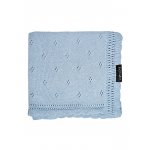 Paturica crosetata din bambus si bumbac model Daisy 80x100 cm